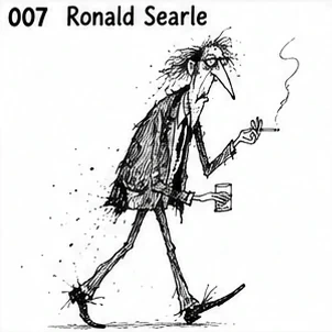 #007 Frenetic Scratch-Ink Caricature