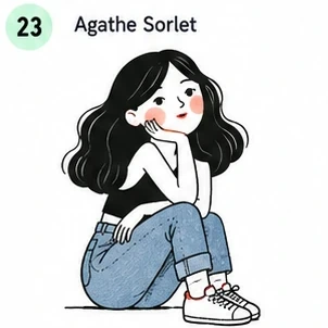 #023 Warm Minimal Female Line Cartoon