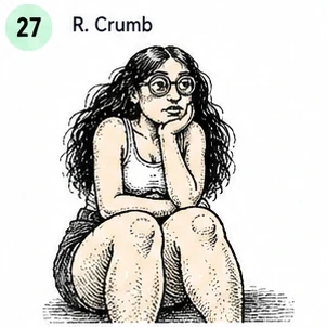 #027 Underground Crosshatched Grotesque Cartoon