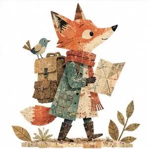 #050 Layered Vintage Storybook Collage
