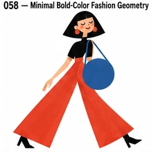 #058 Minimal Bold-Color Fashion Geometry