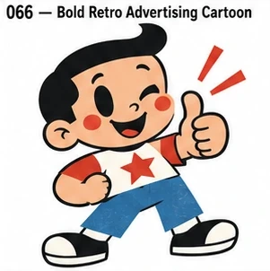 #066 Bold Retro Advertising Cartoon