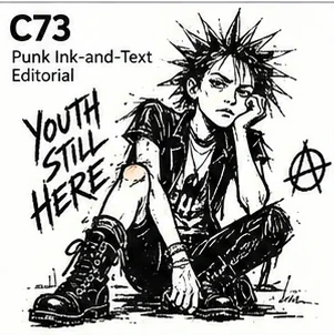#073 Punk Ink-and-Text Editorial