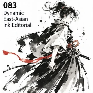 #083 Dynamic East-Asian Ink Editorial