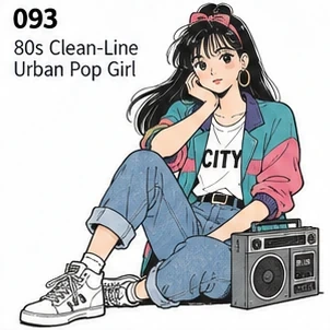 #093 80s Clean-Line Urban Pop Girl