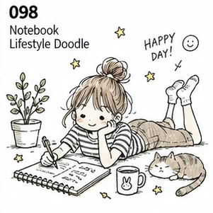 #098 Notebook Lifestyle Doodle