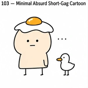 #103 Minimal Absurd Short-Gag Cartoon