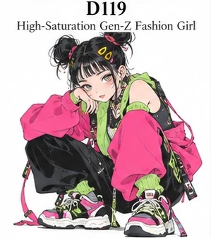 #119 High-Saturation Gen-Z Fashion Girl
