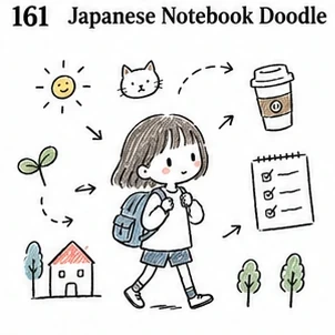 #161 Japanese Notebook Doodle