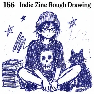 #166 Indie Zine Rough Drawing