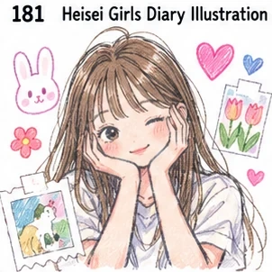 #181 Heisei Girls Diary Illustration