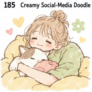 #185 Creamy Social-Media Doodle