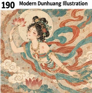 #190 Modern Dunhuang Illustration
