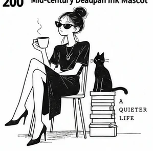#200 Mid-century Deadpan Ink Mascot