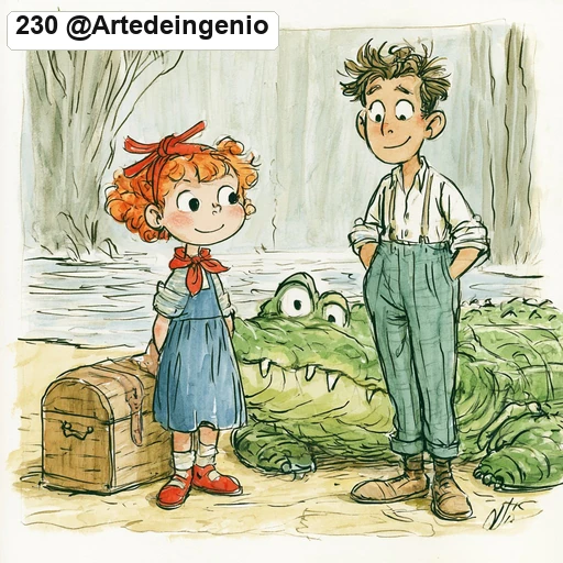 #230 Vintage Ink & Watercolor Comic Storybook