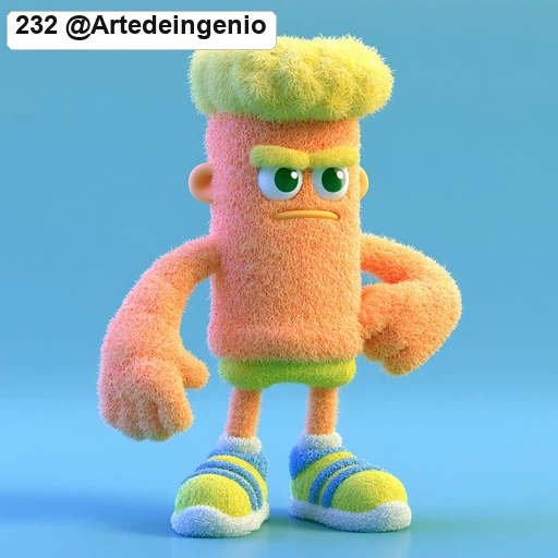 #232 Fuzzy Plush Toy 3D Character