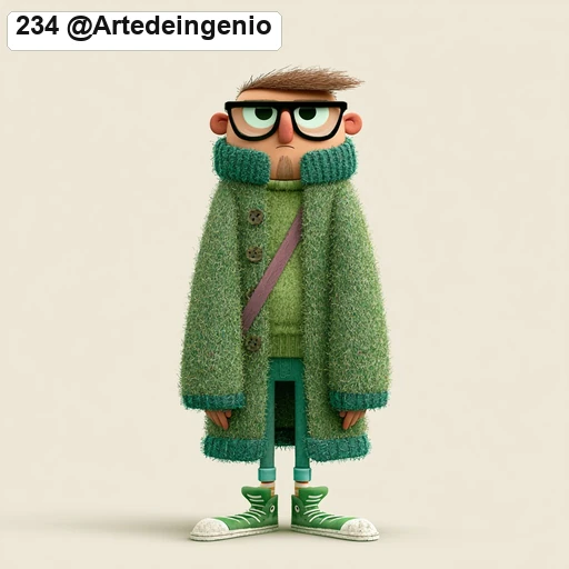 #234 Chunky Knit Mohair Stop-Motion Puppet