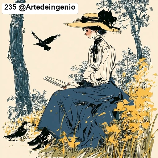 #235 Edwardian Vintage Ink Fashion Editorial