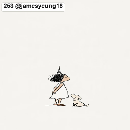 #253 Minimalist Poetic Sempé Ink Doodle